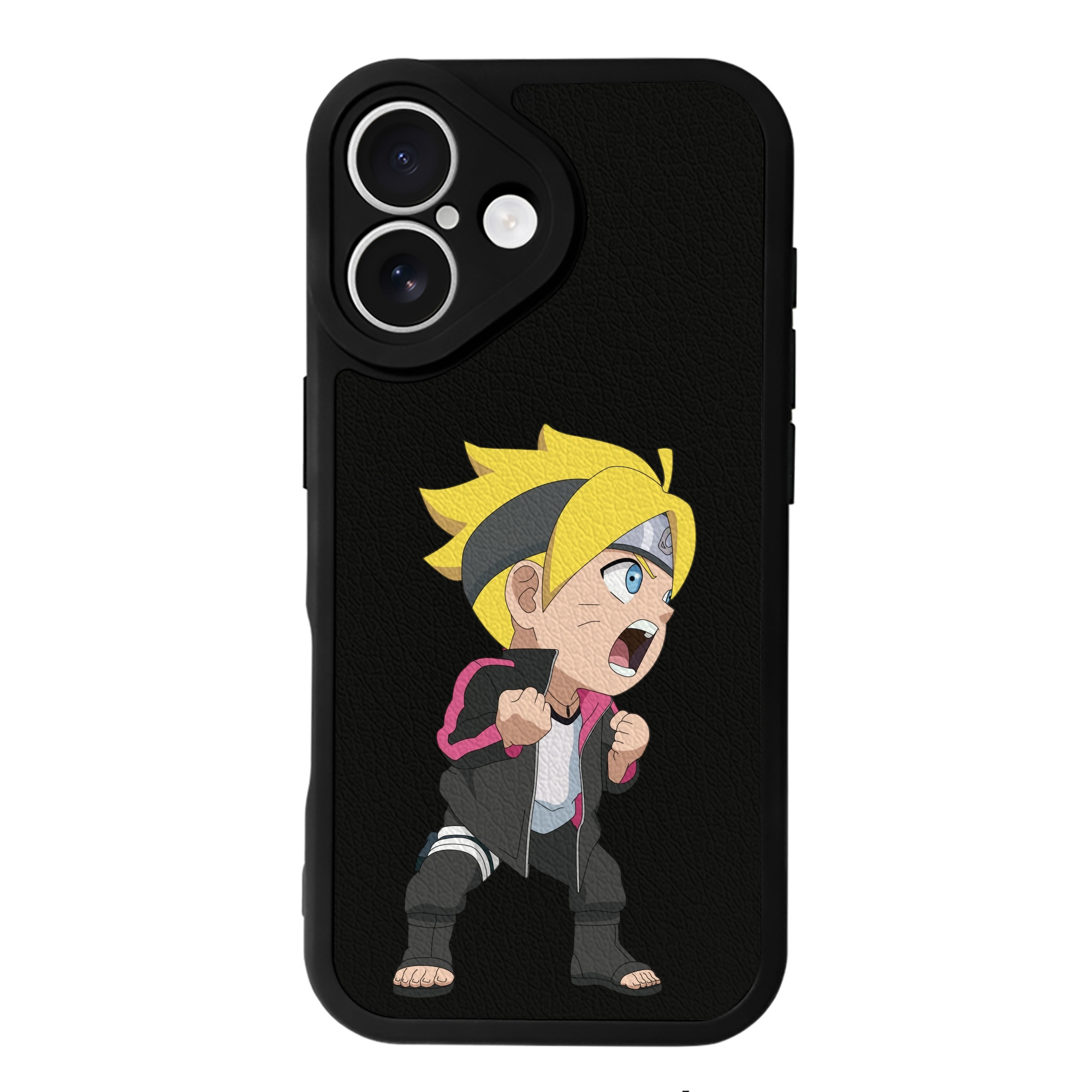 （画像用） NARUTO -ナルト- うずまき ボルト Uzumaki Boruto 【iPhone 16シリーズ対応】シリコンスマホケース（レザー調） 材質：シリコン